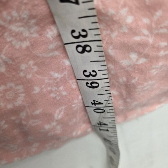 Lanz Of Salzburg Vintage Nightgown Pink Floral Flannel White Eyelet Size Small - Picture 6 of 8